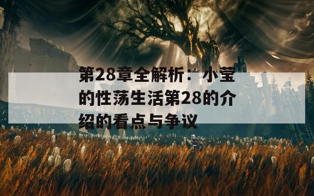 第28章全解析：小莹的性荡生活第28的介绍的看点与争议