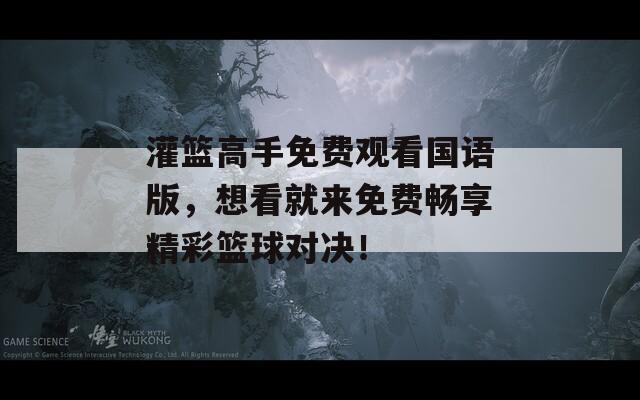 灌篮高手免费观看国语版，想看就来免费畅享精彩篮球对决！