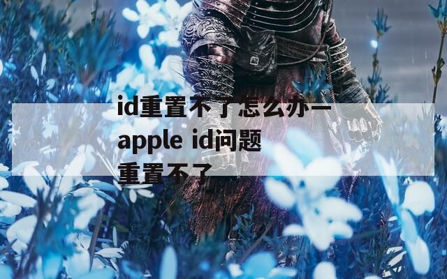 id重置不了怎么办—apple id问题重置不了